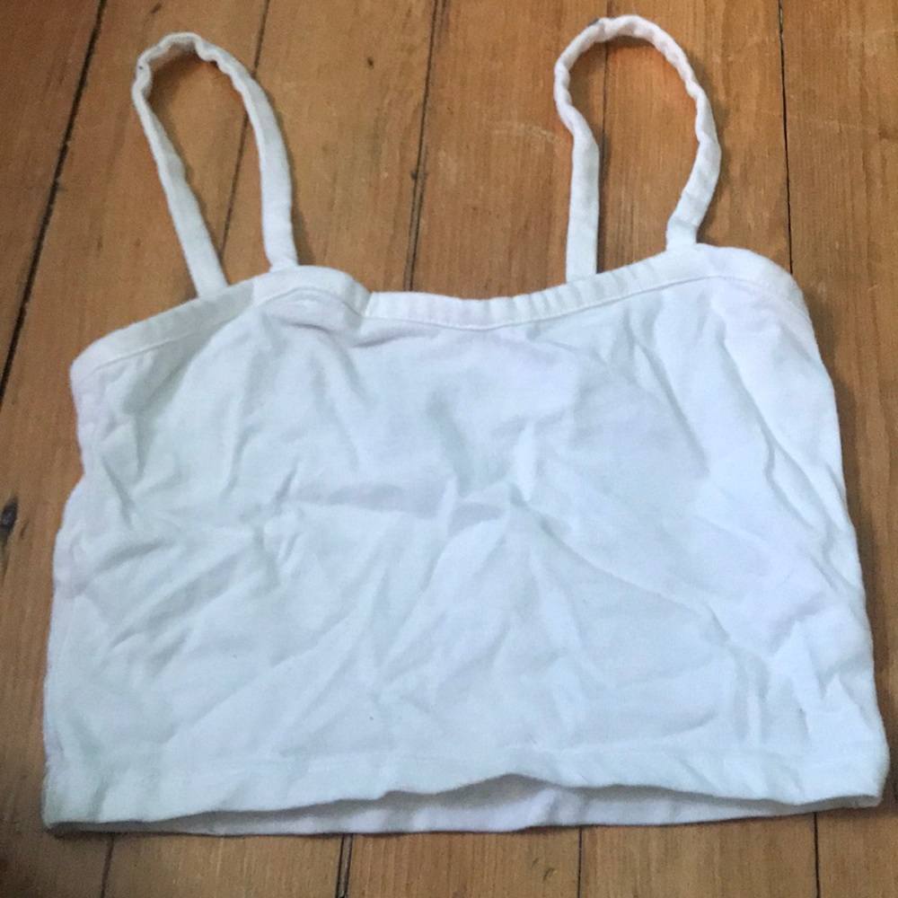 white crop top